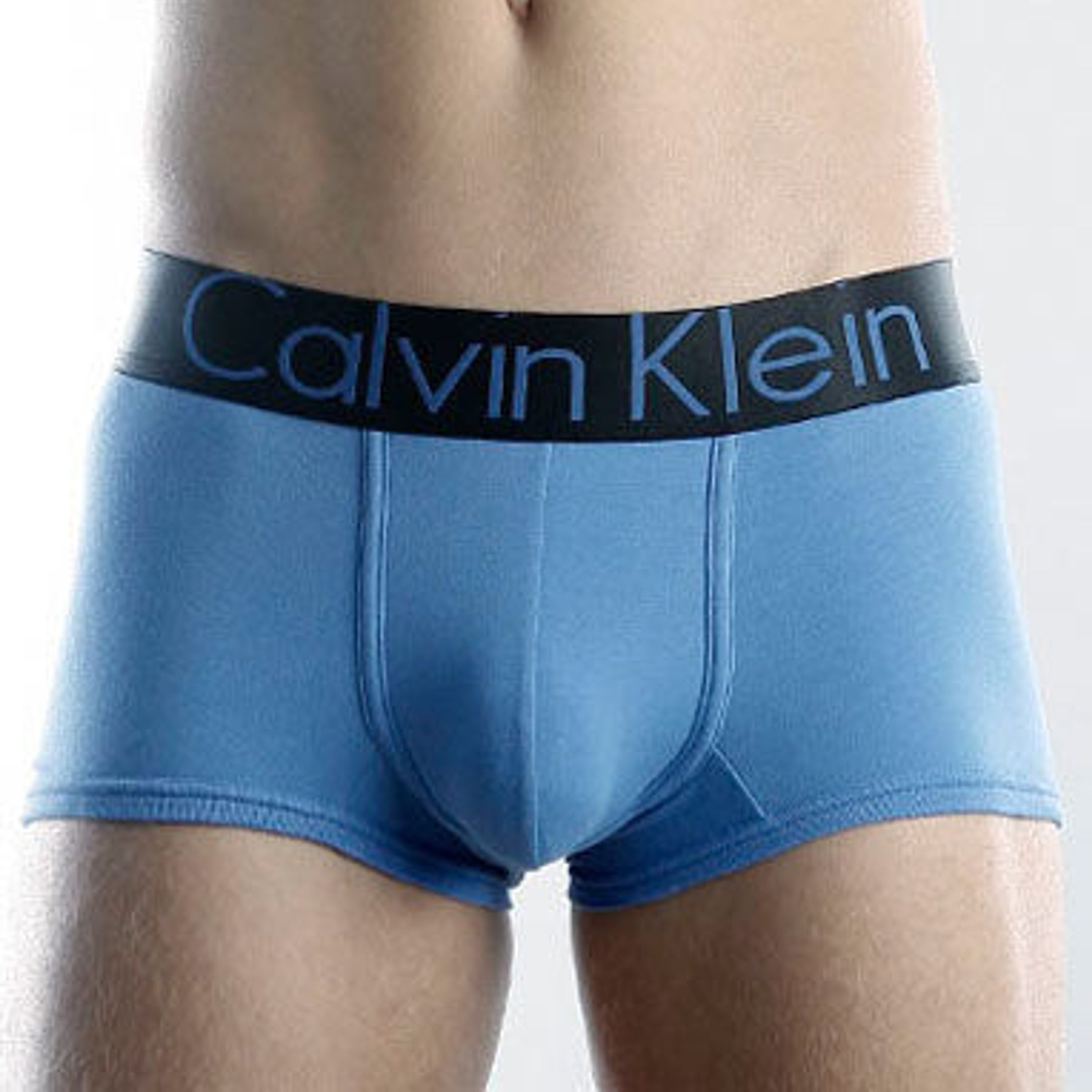  Мужские трусы боксеры Calvin Klein Steel Boxer  Black Blue фото 1