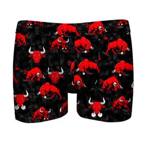 Фото Мужские трусы боксеры черные с принтом JOHN FRANK JFBDH701-BULLS