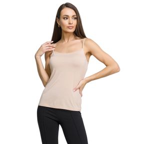 Фото Женская майка с узкими бретелями бежевая OROBLU Perfect Line VOBT01591