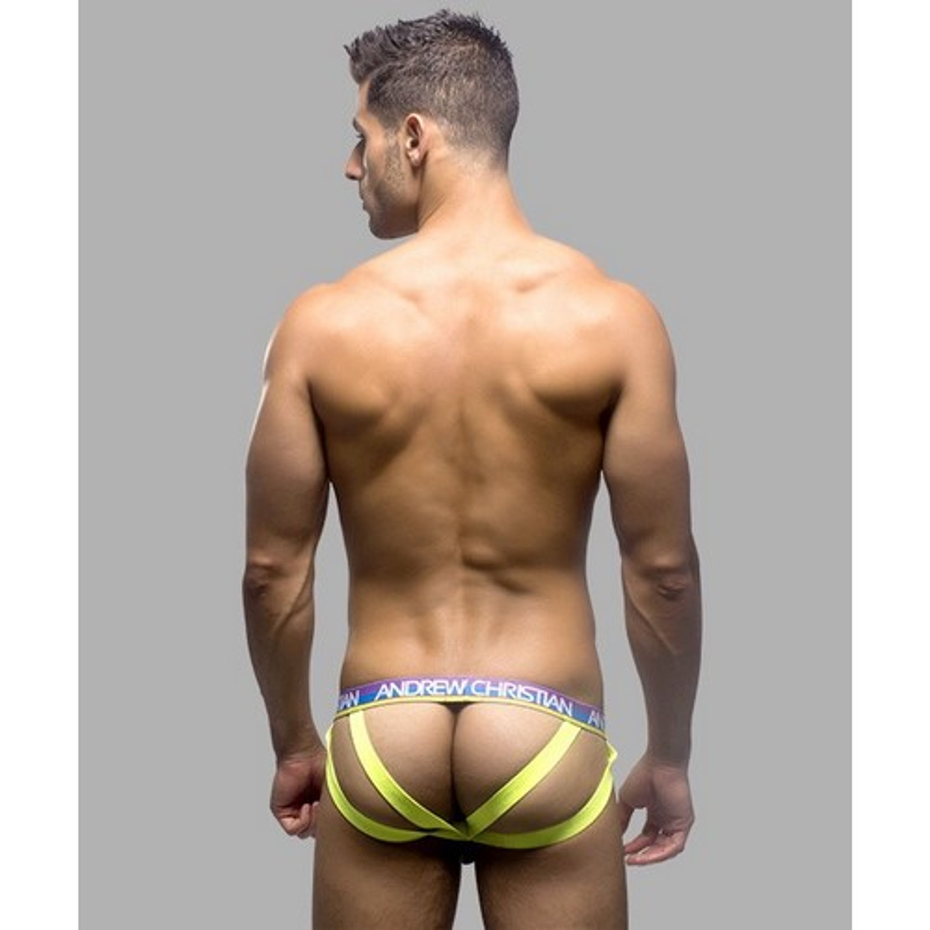 Мужские трусы джоки салатовые Andrew Christian jOck  AC9706 фото 6