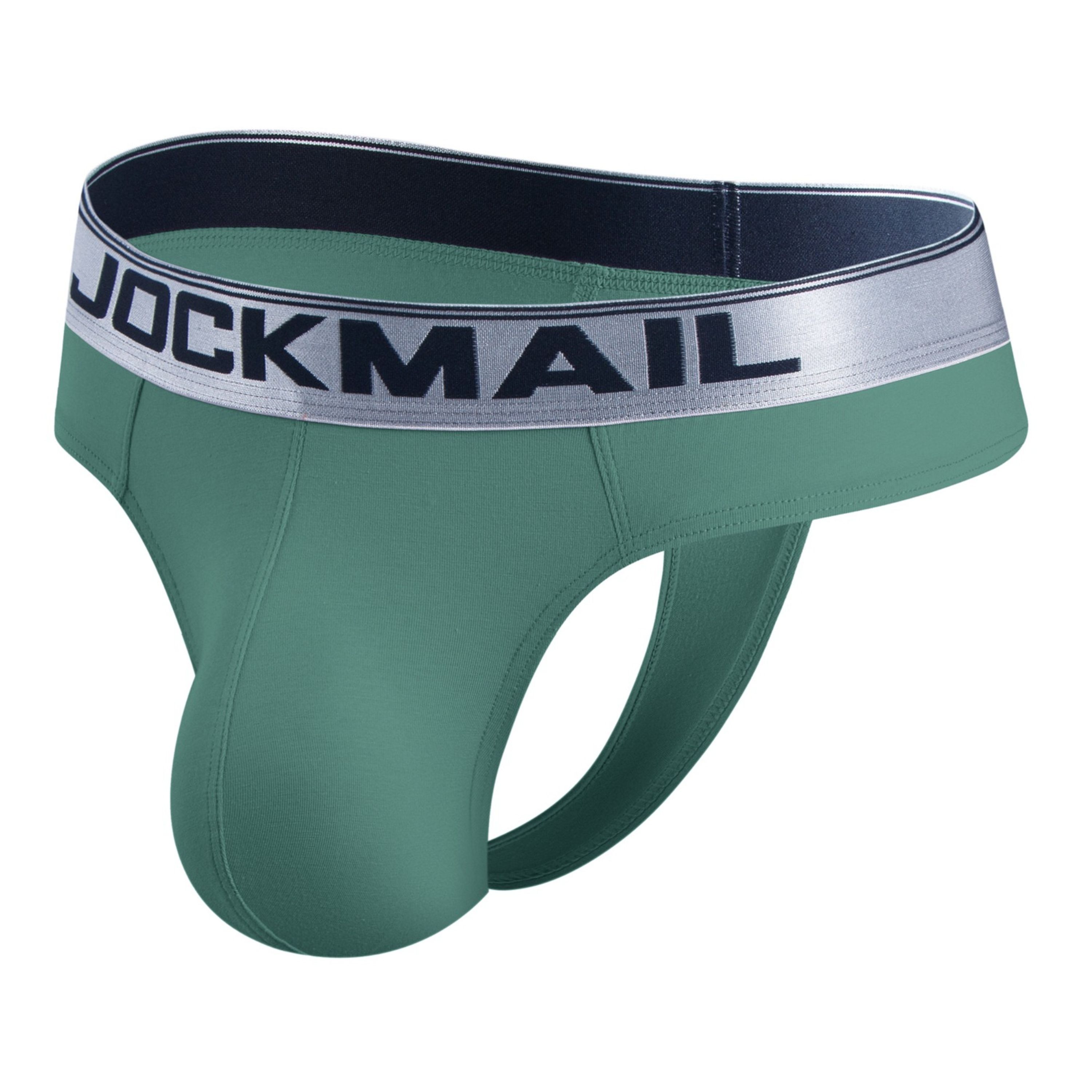 Мужские трусы стринги зеленые JOCKMAIL JM1029-19 фото 1