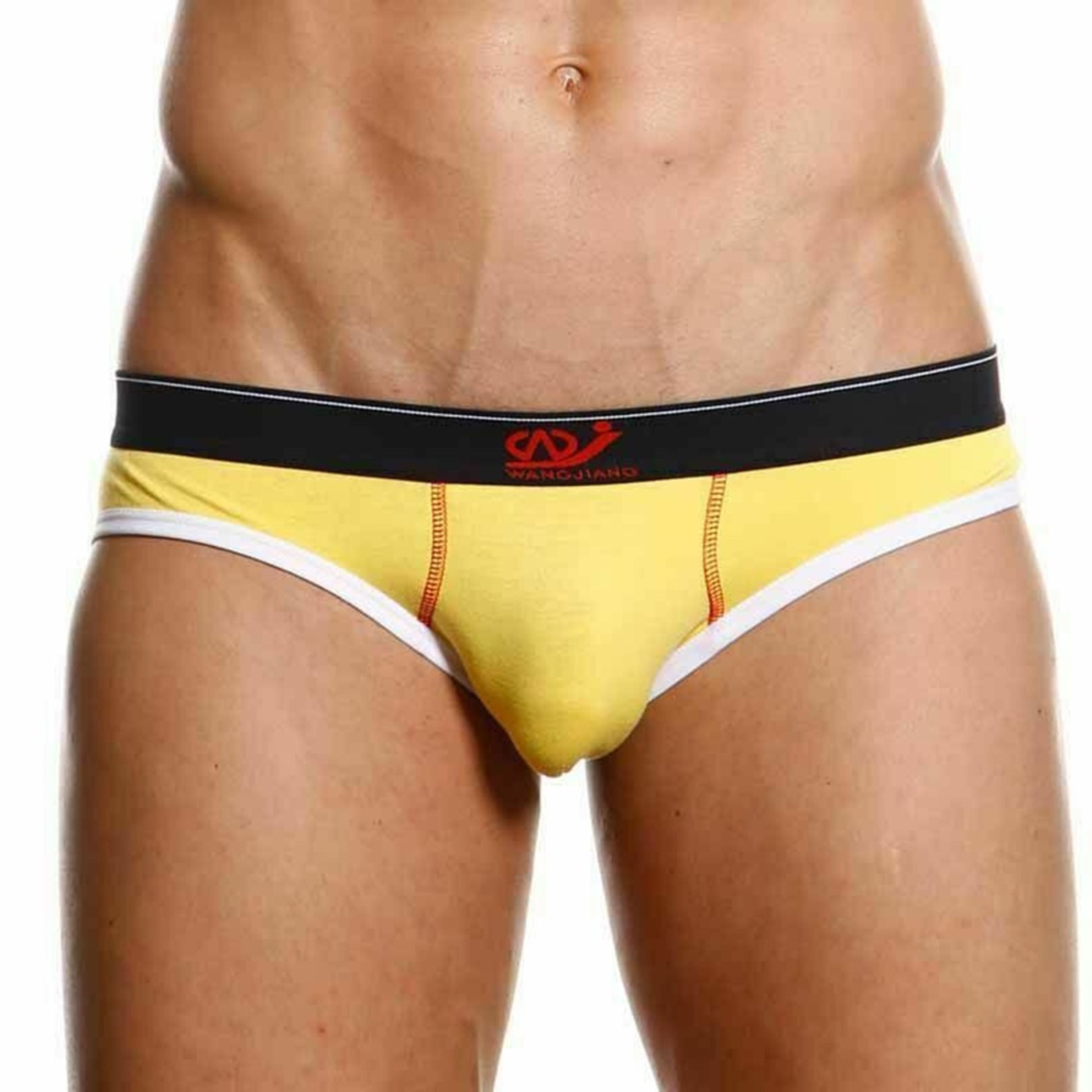 Мужские трусы слипы желтые WangJiang WG00131 фото 2