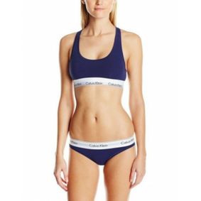 Фото Женский комплект т.синий топ и стринги Calvin Klein Women Navy
