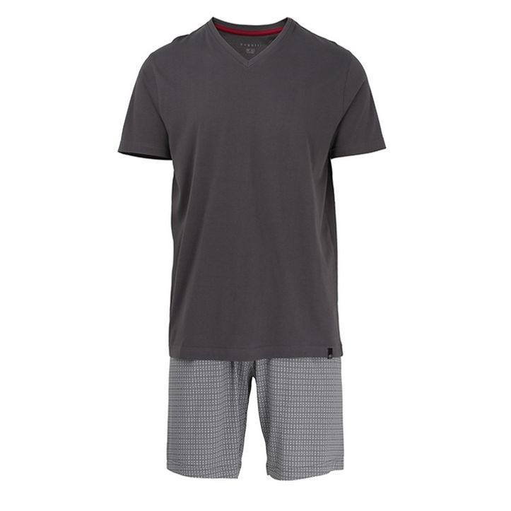 Мужская пижама с шортами темно-серая с узором BUGATTI 56013/4008 825 
