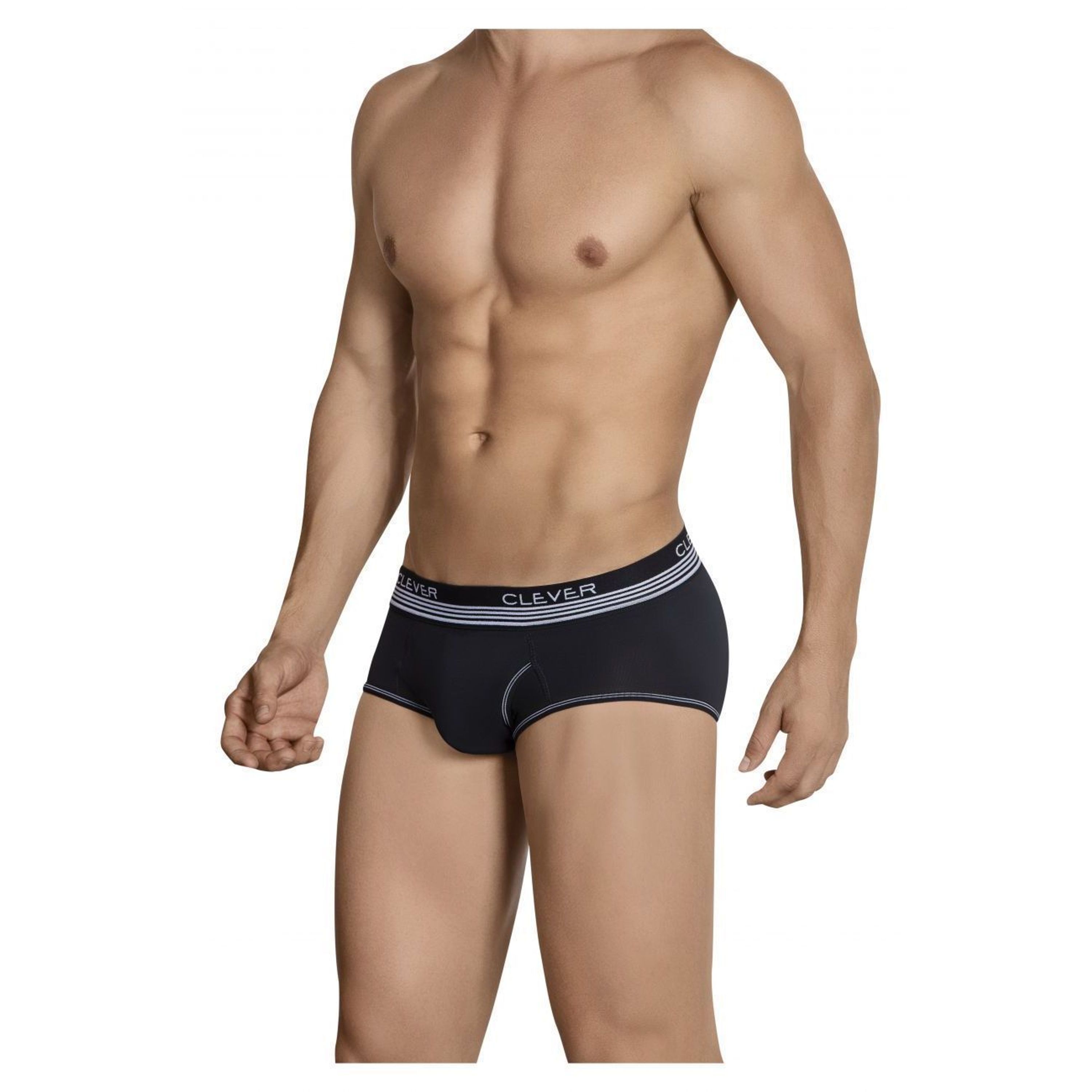 Мужские трусы брифы черные Clever Moda Julio Piping Brief 541011 фото 1
