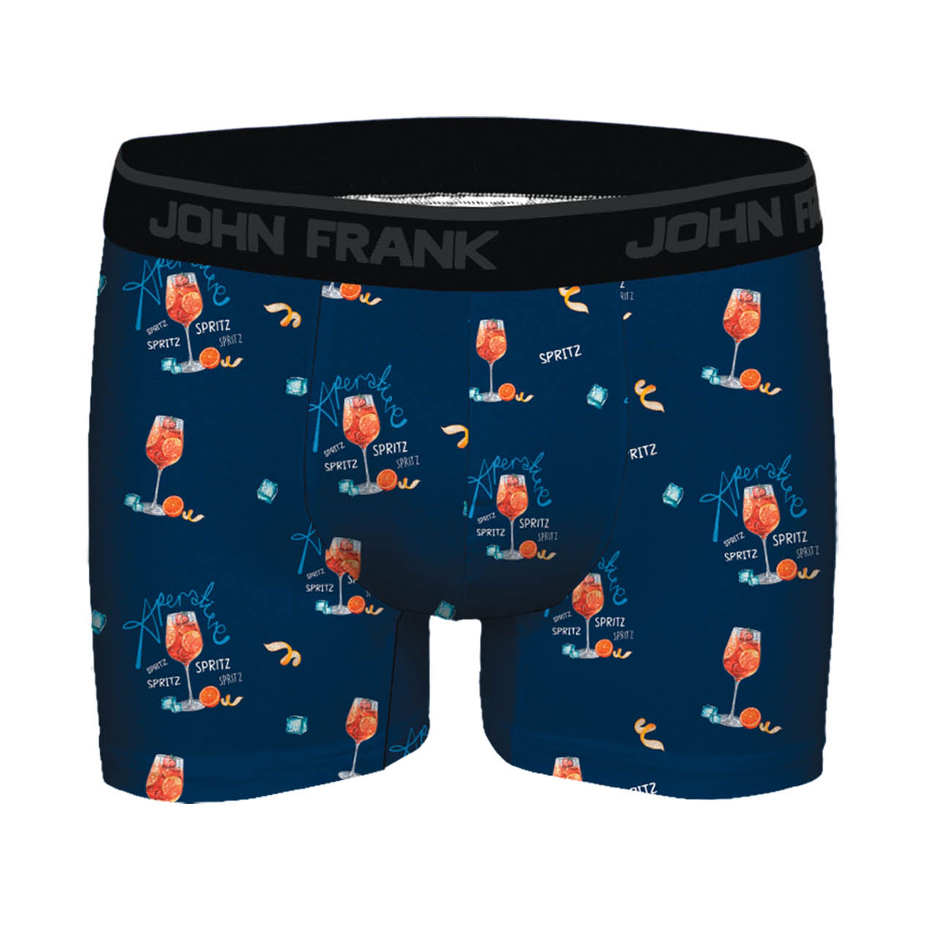 Мужские трусы боксеры синие с принтом JOHN FRANK JFBDMOD145-SPRITZ фото 1