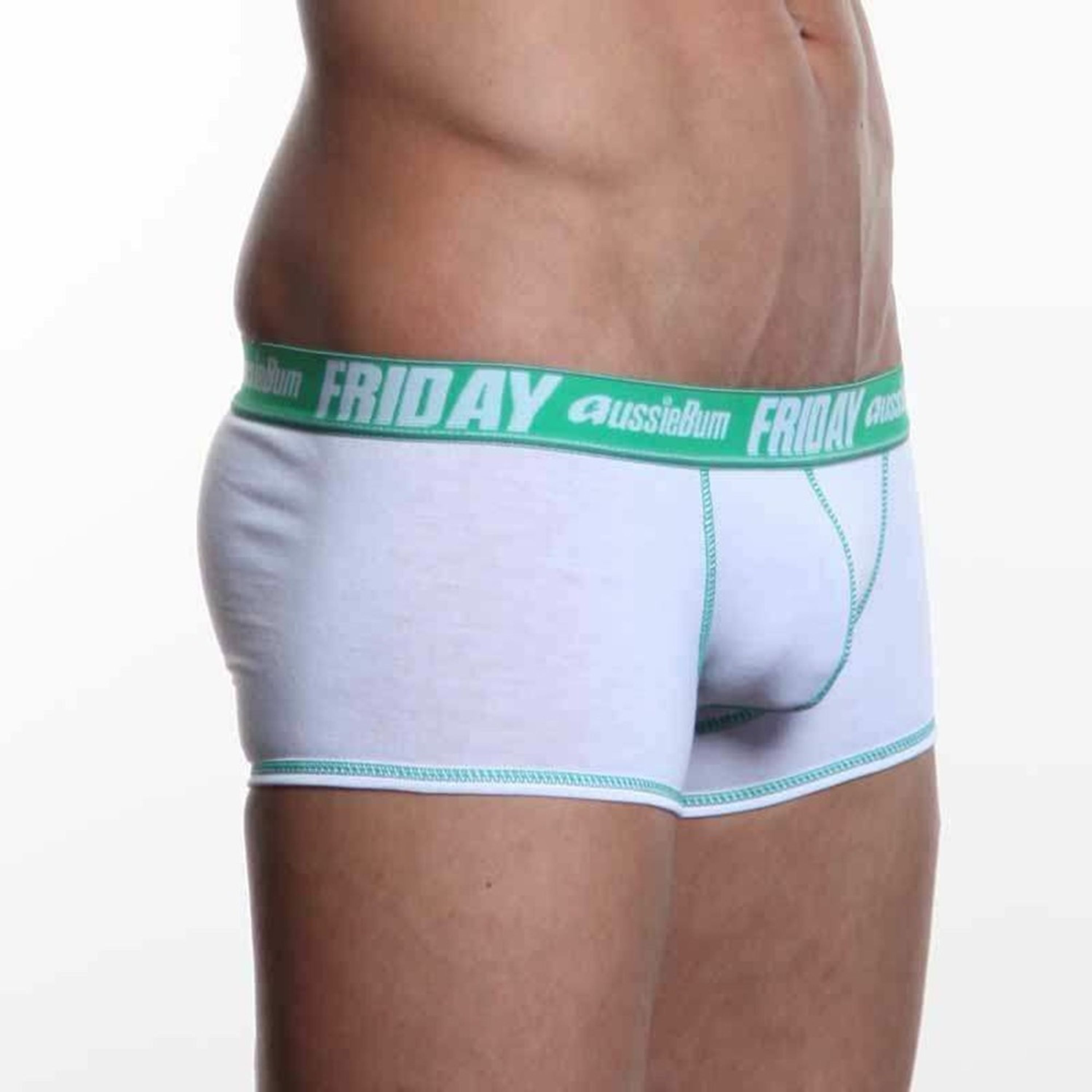 Мужские трусы боксеры белые Aussiebum My Day Friday Hip AB00008 фото 3