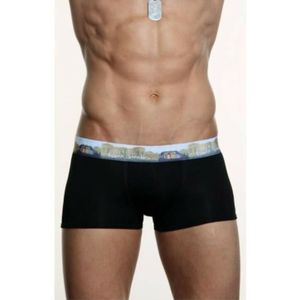 Фото Мужские трусы боксеры Paul Smith черные с цветной резинкой