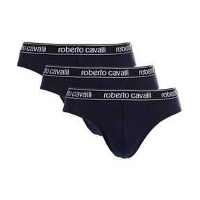 Фото Набор мужских трусов брифов 3в1 темно-синие ROBERTO CAVALLI RC1USP02TR