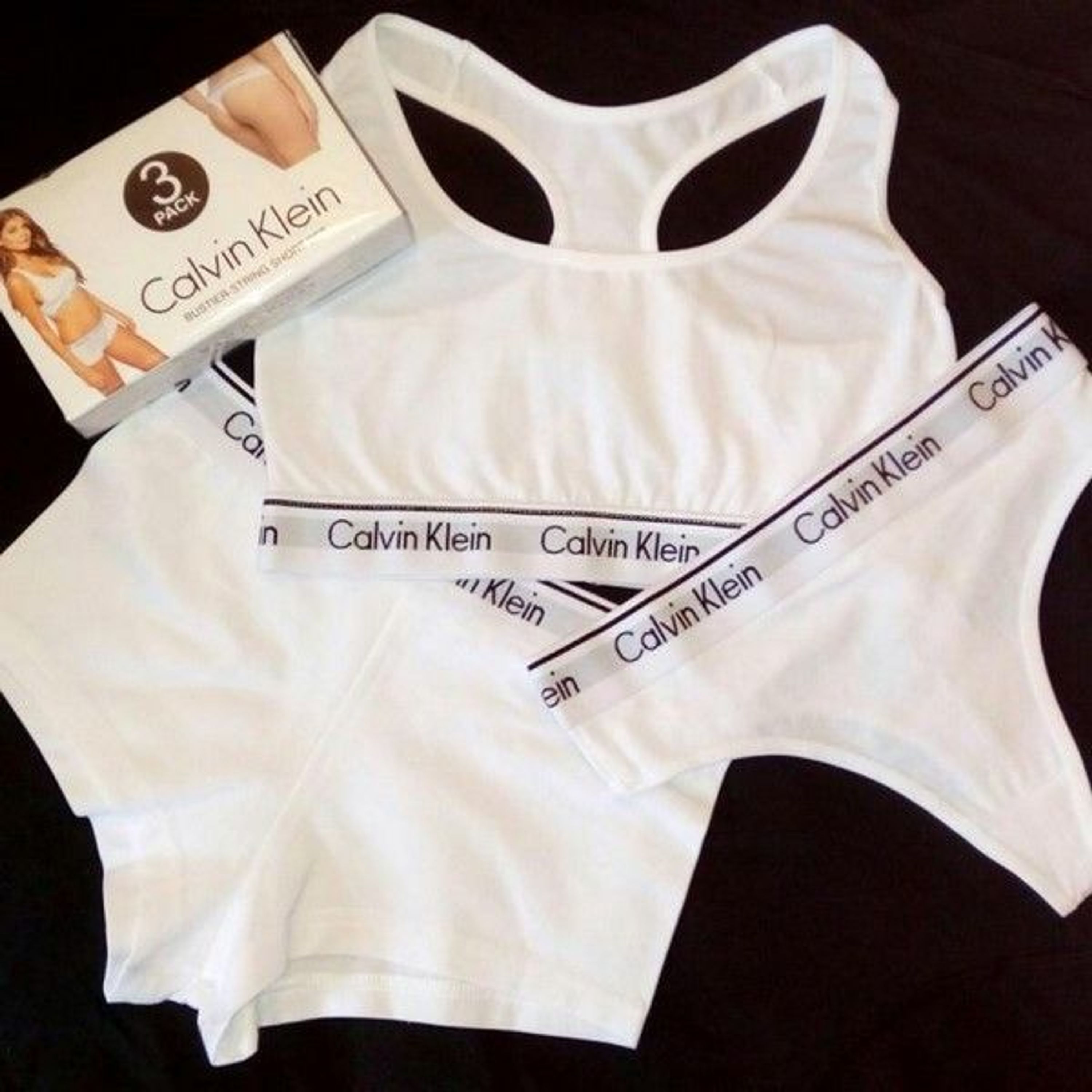 Calvin klein 3 pack bustier short string cheap