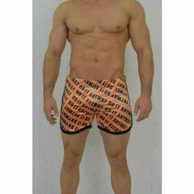 Фото Мужские шорты оранжевые с принтом Van Baam Do It anyway