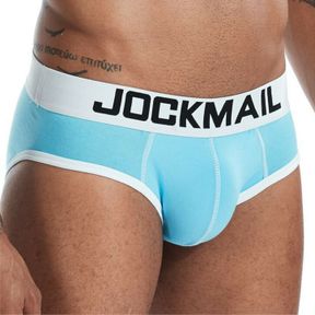 Фото Мужские трусы брифы голубые JOCKMAIL JM2032-17
