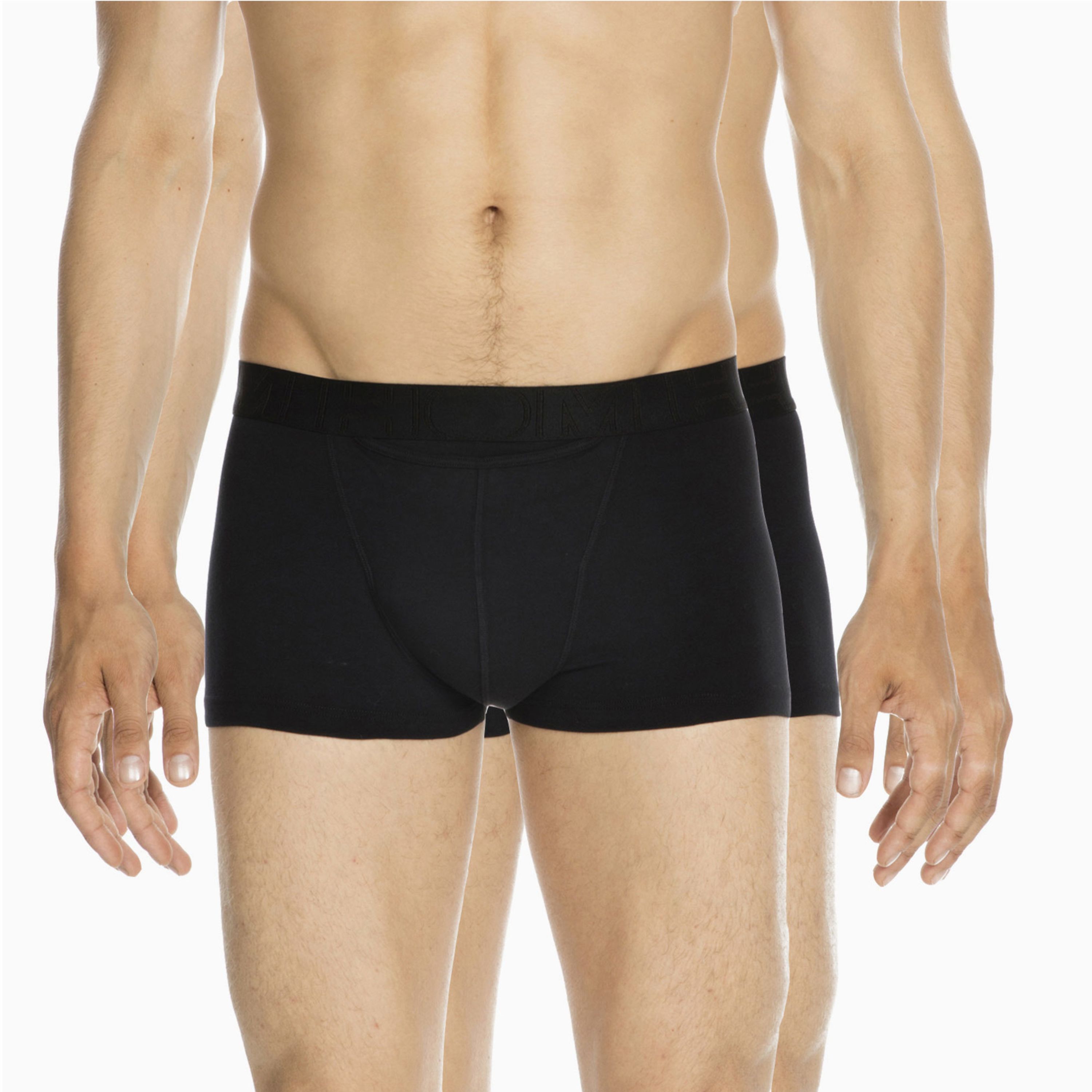 Мужские трусы боксеры набор из 2-х штук (черные) HOM BOXERLINES #2 Boxer Briefs HO1 2p 400405_40V001 фото 1