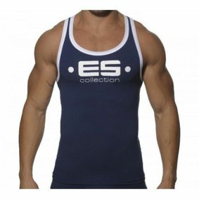 Фото Мужская майка темно-синяя ES COLLECTION TANK TOP DARK BLUE