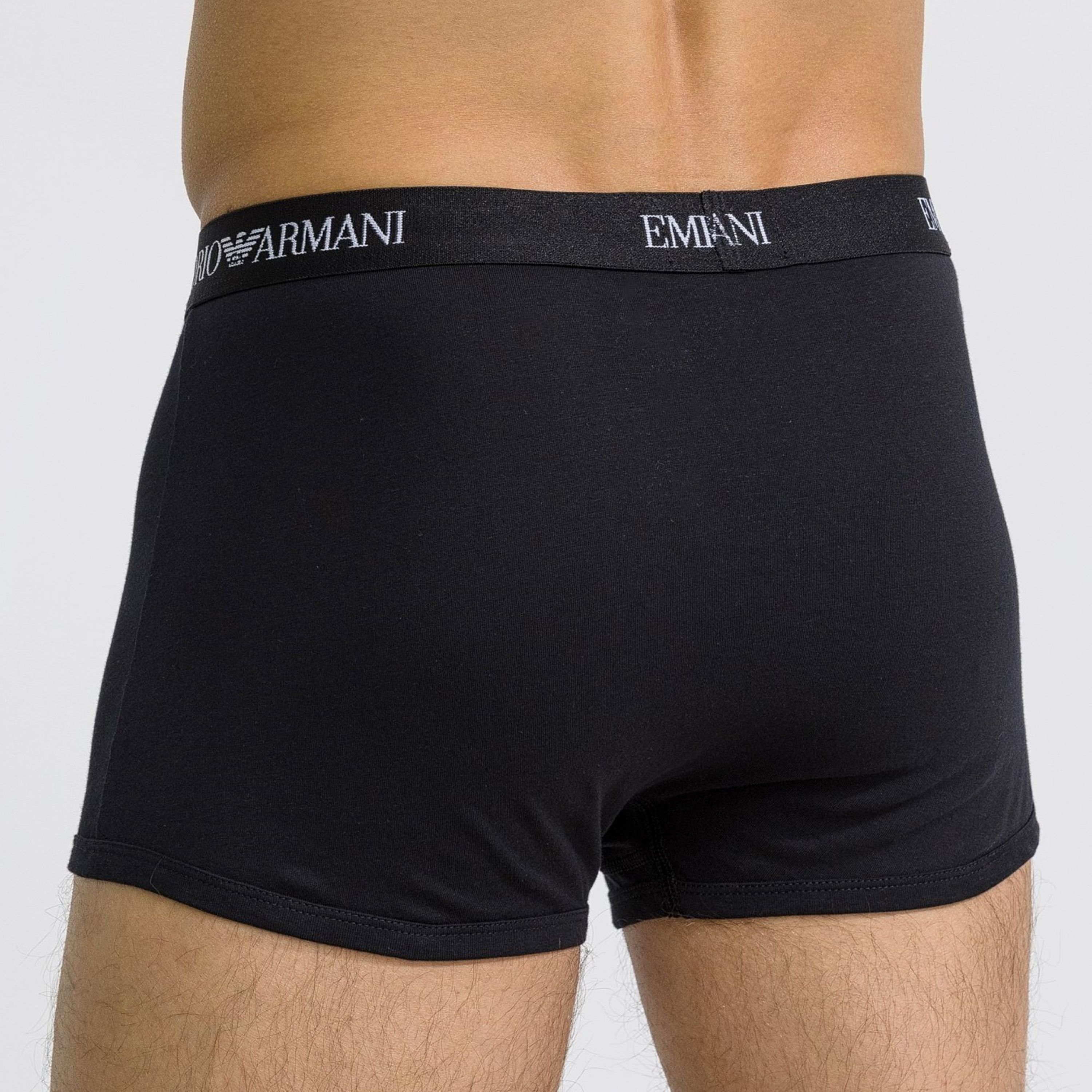 Набор мужских трусов боксеров 3в1 (синий, серый, черный) Emporio Armani 111610_CC722 94235 фото 2