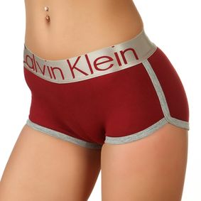 Фото Женские трусы хипсы коричневые с лампасами Calvin Klein Women Hips 