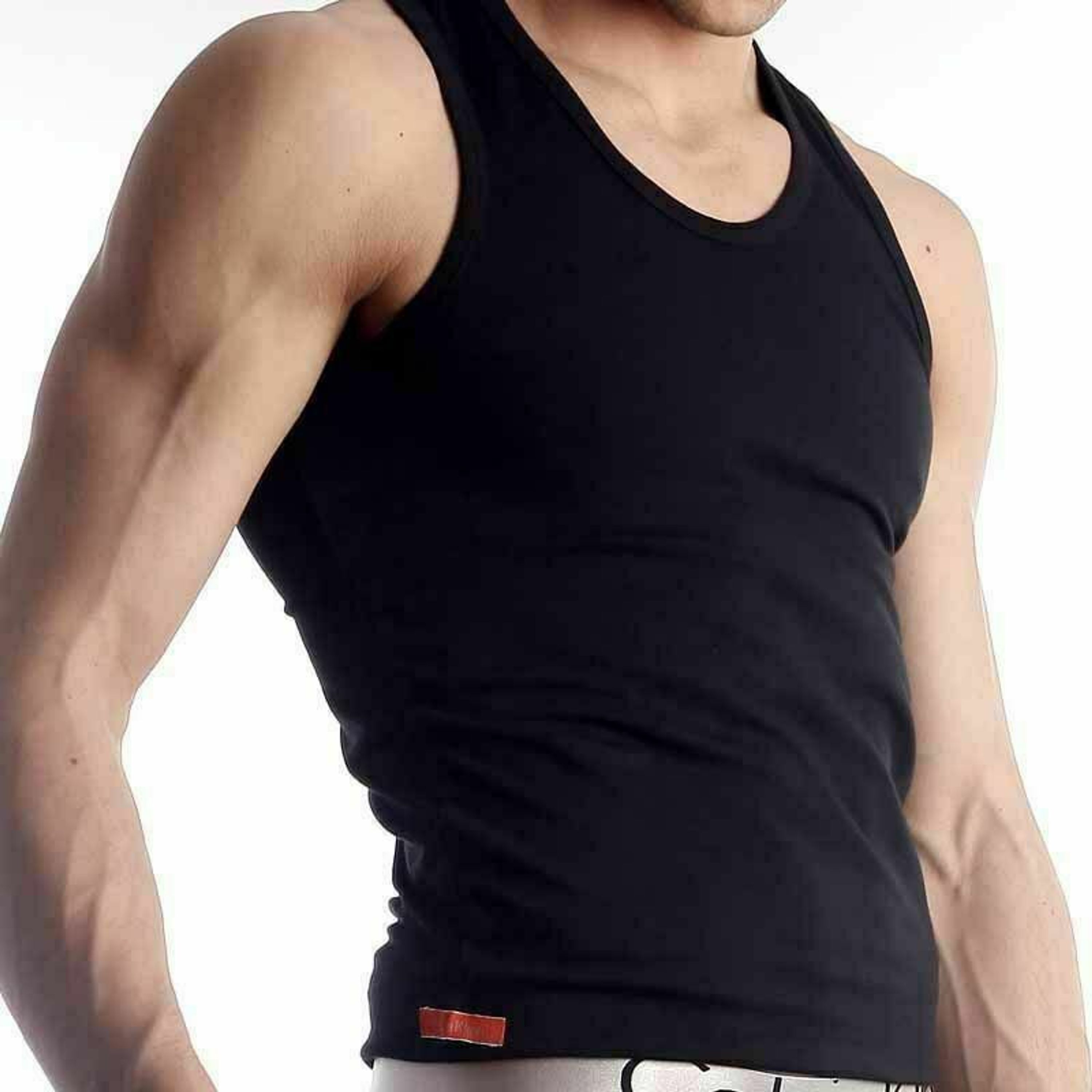 Мужская майка черная Calvin Klein Black Tank top фото 2