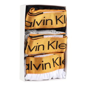 Фото Мужские трусы боксеры набор 3в1 (серые, белые, черные) Calvin Klein