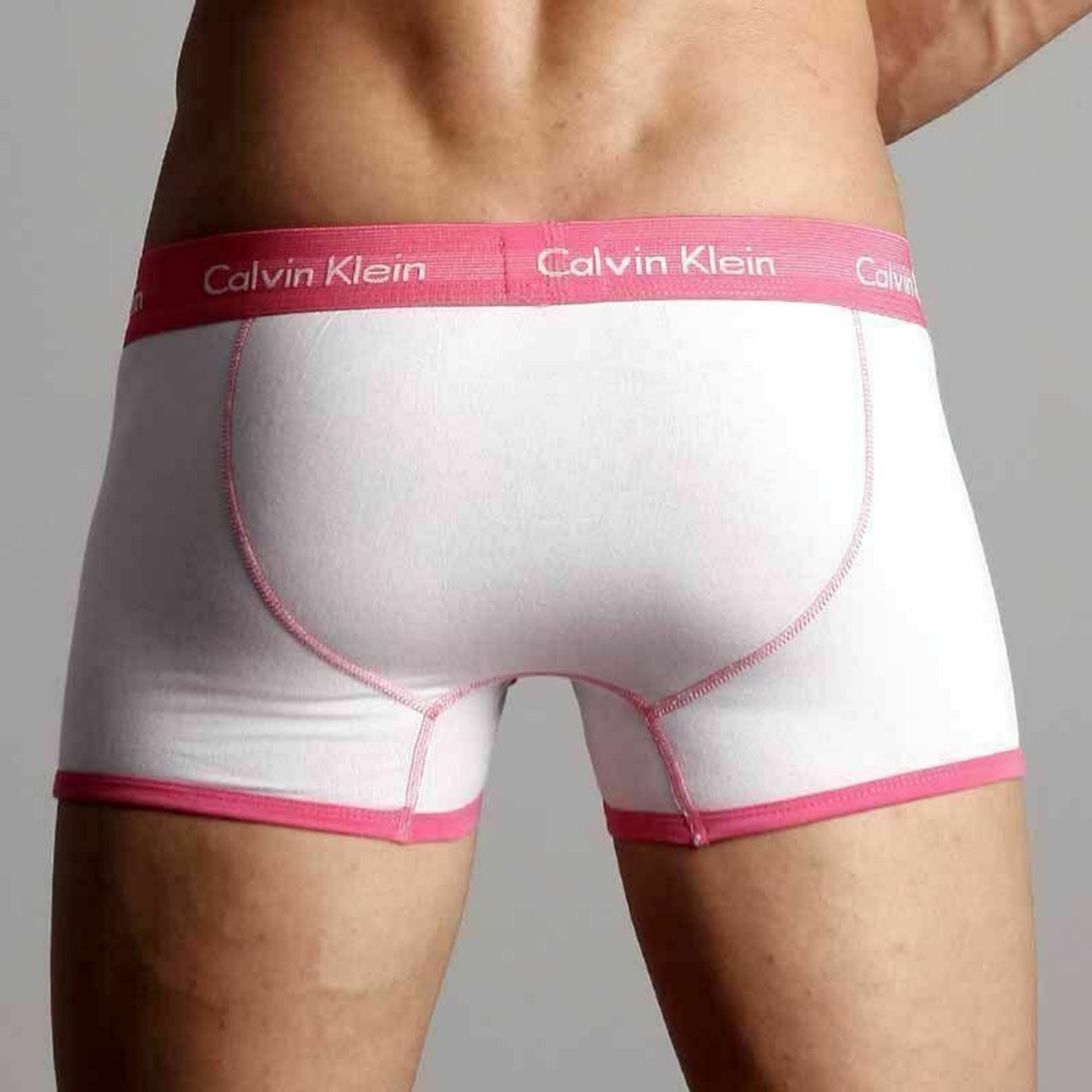 Мужские трусы боксеры Calvin Klein 365 White Pink фото 4