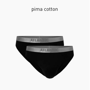 Фото Мужские трусы слипы черные набор 2в1 ATLANTIC спорт Basic 2BMP-013