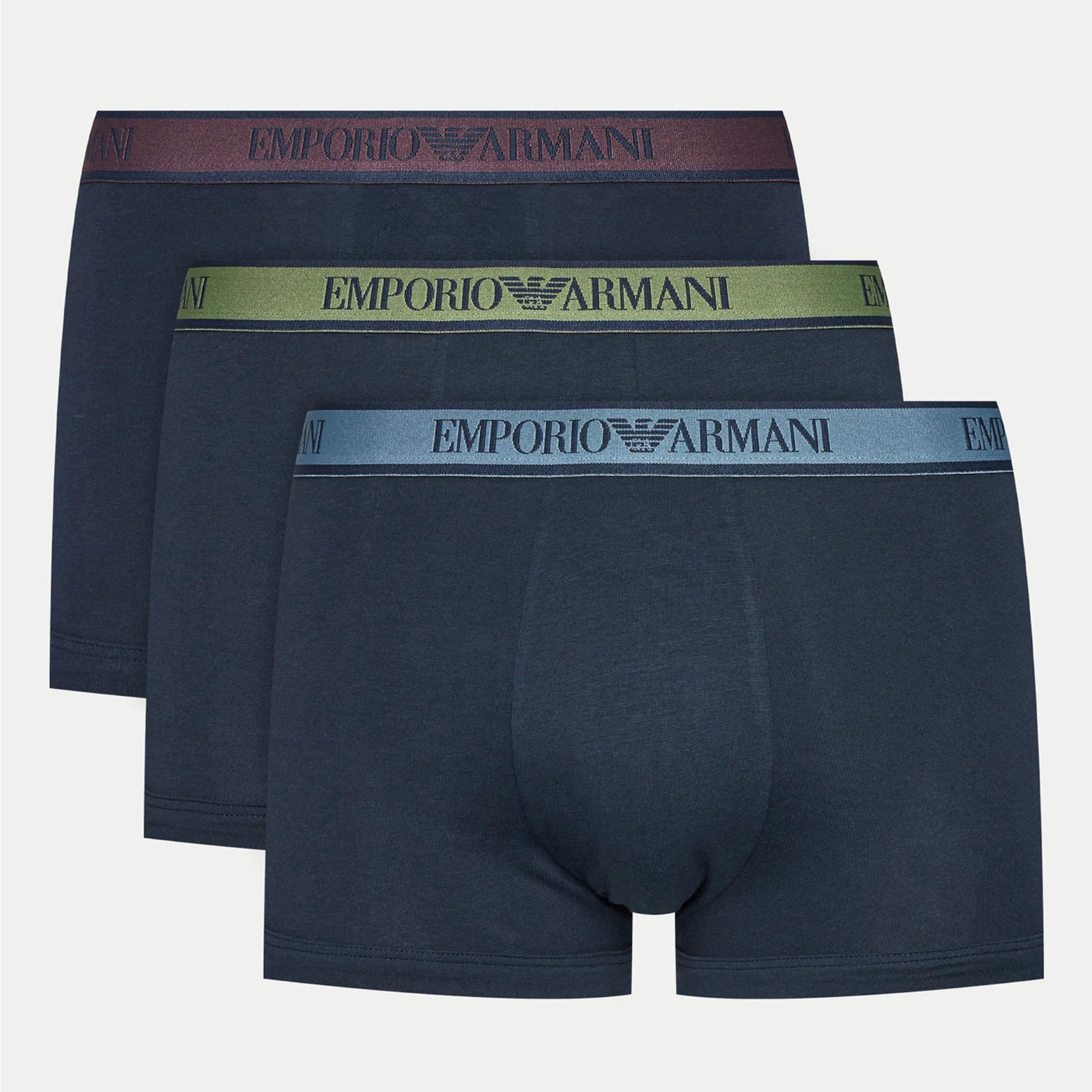 Набор мужских трусов хипсов 3в1 темно-синие Emporio Armani 111357_4F717 70435 фото 1