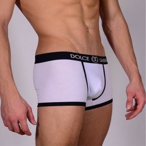 Фото Мужские трусы боксеры белые Dolce Gabbana Classic Trunks