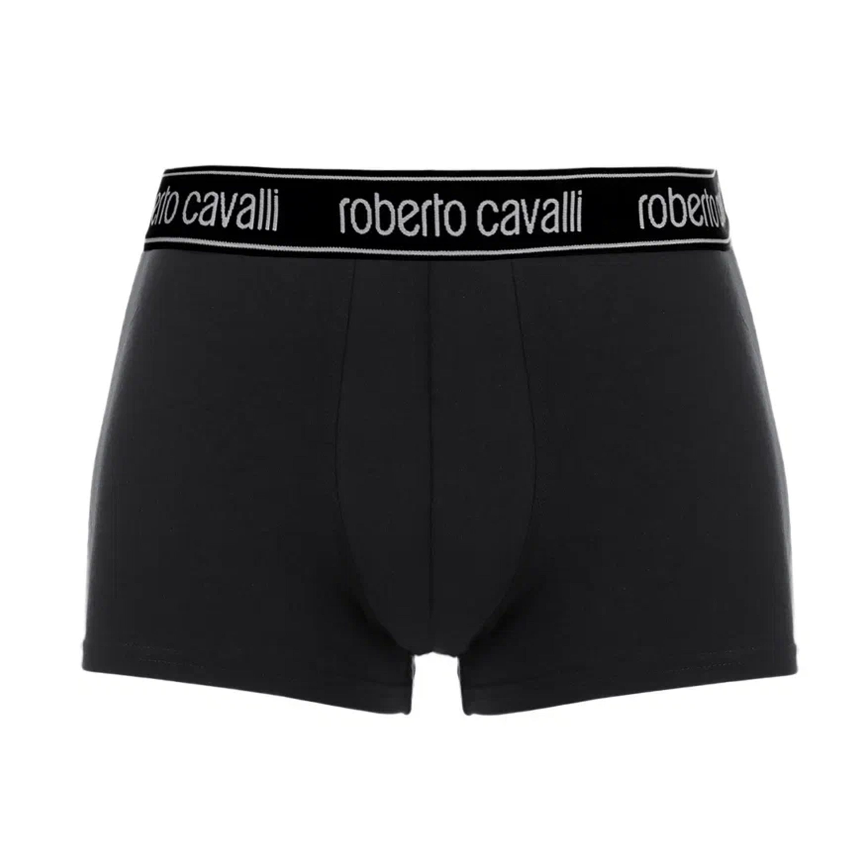 Набор мужских трусов боксеров 3в1 черные ROBERTO CAVALLI RC1UTR02TR фото 2