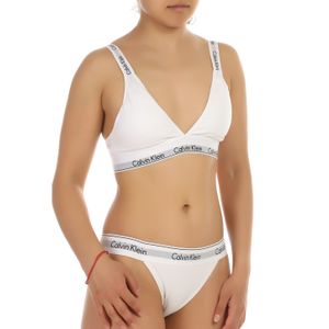 Фото Женский комплект: бра+танга белый Calvin Klein Women Modern Cotton Tanga