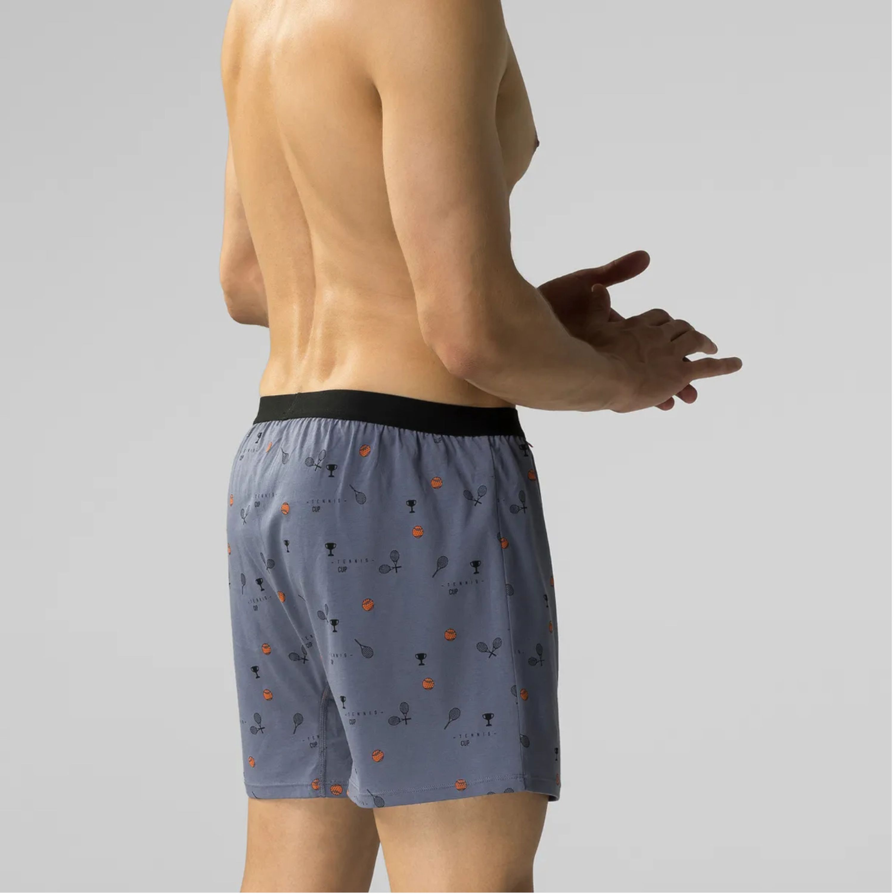 Мужские трусы-шорты (черный + голубой) набор 2 в1 ATLANTIC 2MBX-052 фото 3