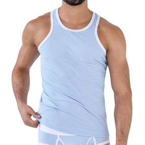 Фото Мужская майка голубая Clever Moda URBANO TANK TOP 161407