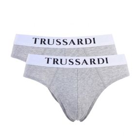 Фото Набор мужских трусов брифов 2в1 серый меланж TRUSSARDI TRU2USP01