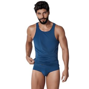 Фото Мужская майка темно-синяя Clever Moda BASIS TANK-TOP 131108