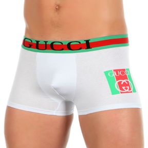 Фото Мужские трусы боксеры белые Gucci