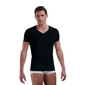 Фото Мужская футболка черная с v-образным вырезом Doreanse 2860