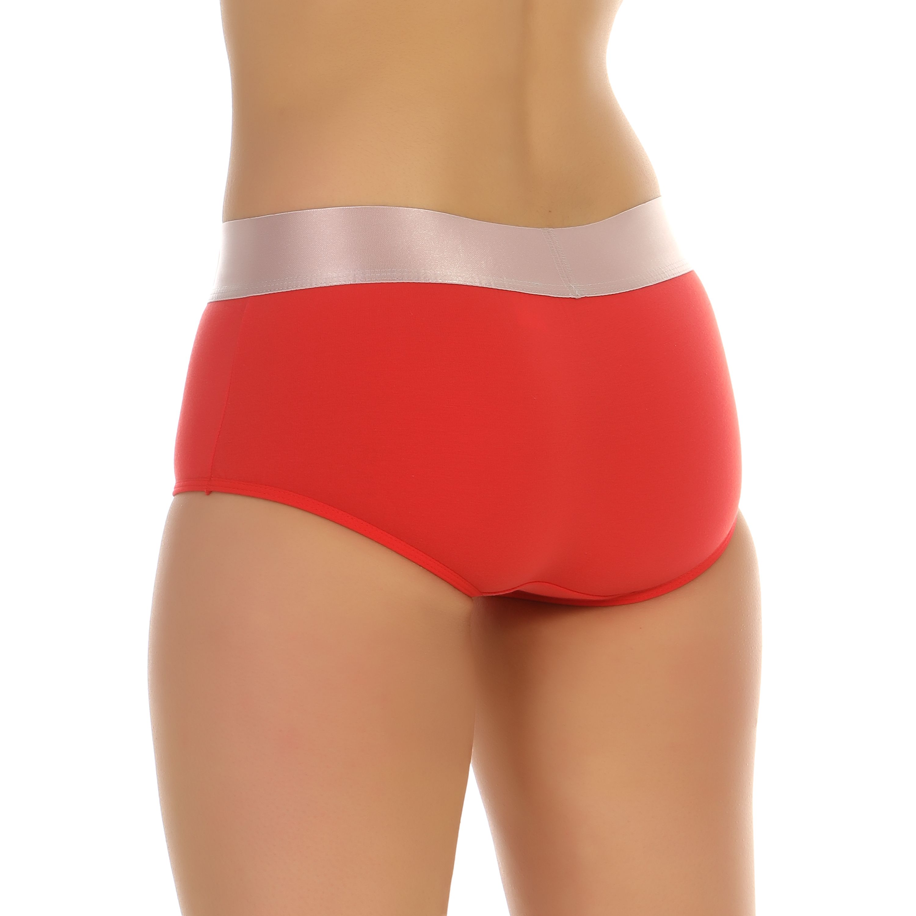 Женские трусы-шорты красные Calvin Klein Women Steel Red фото 2