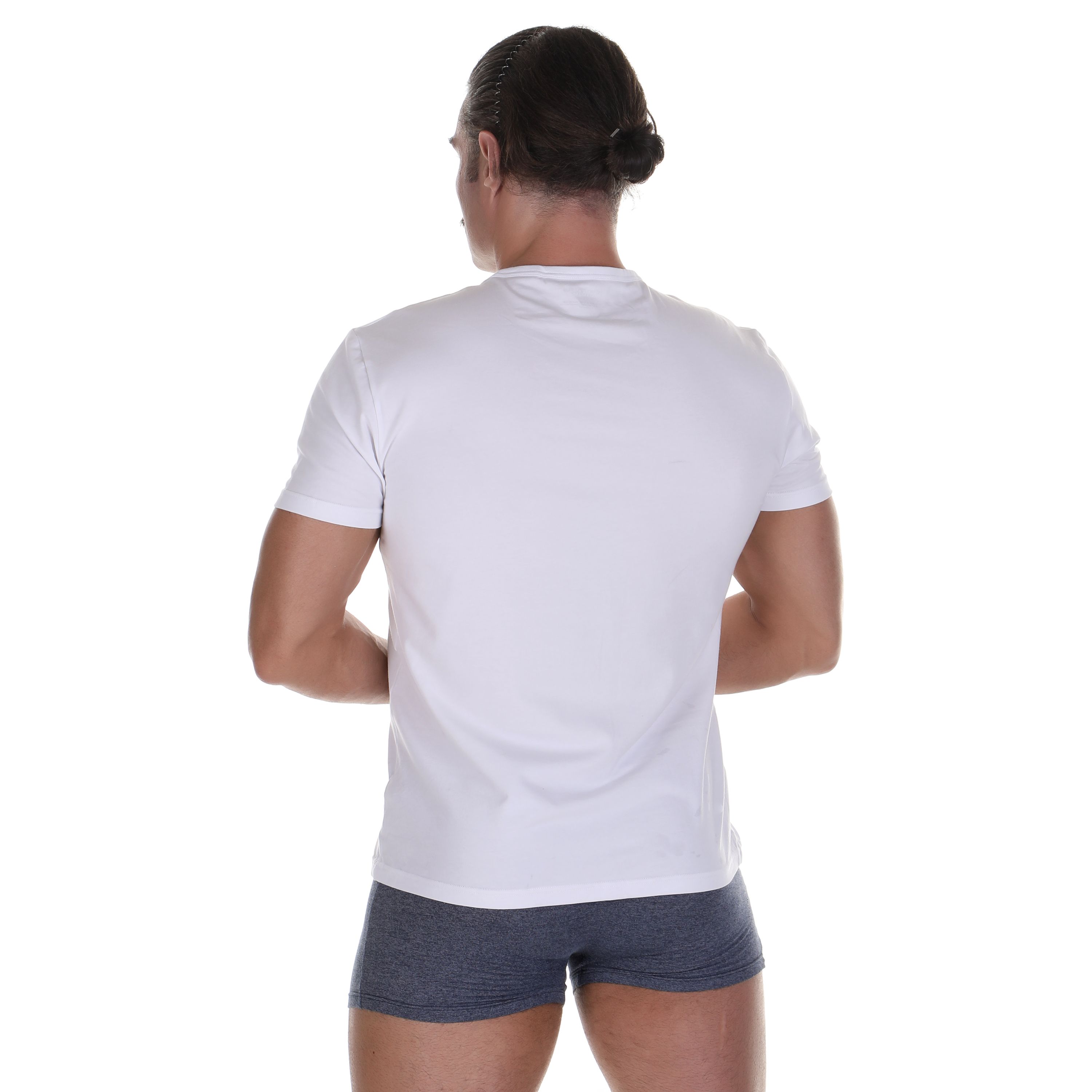 Набор мужских футболок 2в1 (белый, темно-синий) Emporio Armani 111267_CC717 10410 фото 5