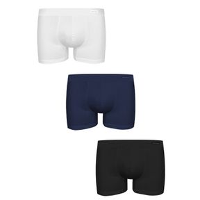 Фото Набор мужских трусов боксеров 3в1 (белые, черные, темно-синие) JOHN FRANK JF3BPB-H101
