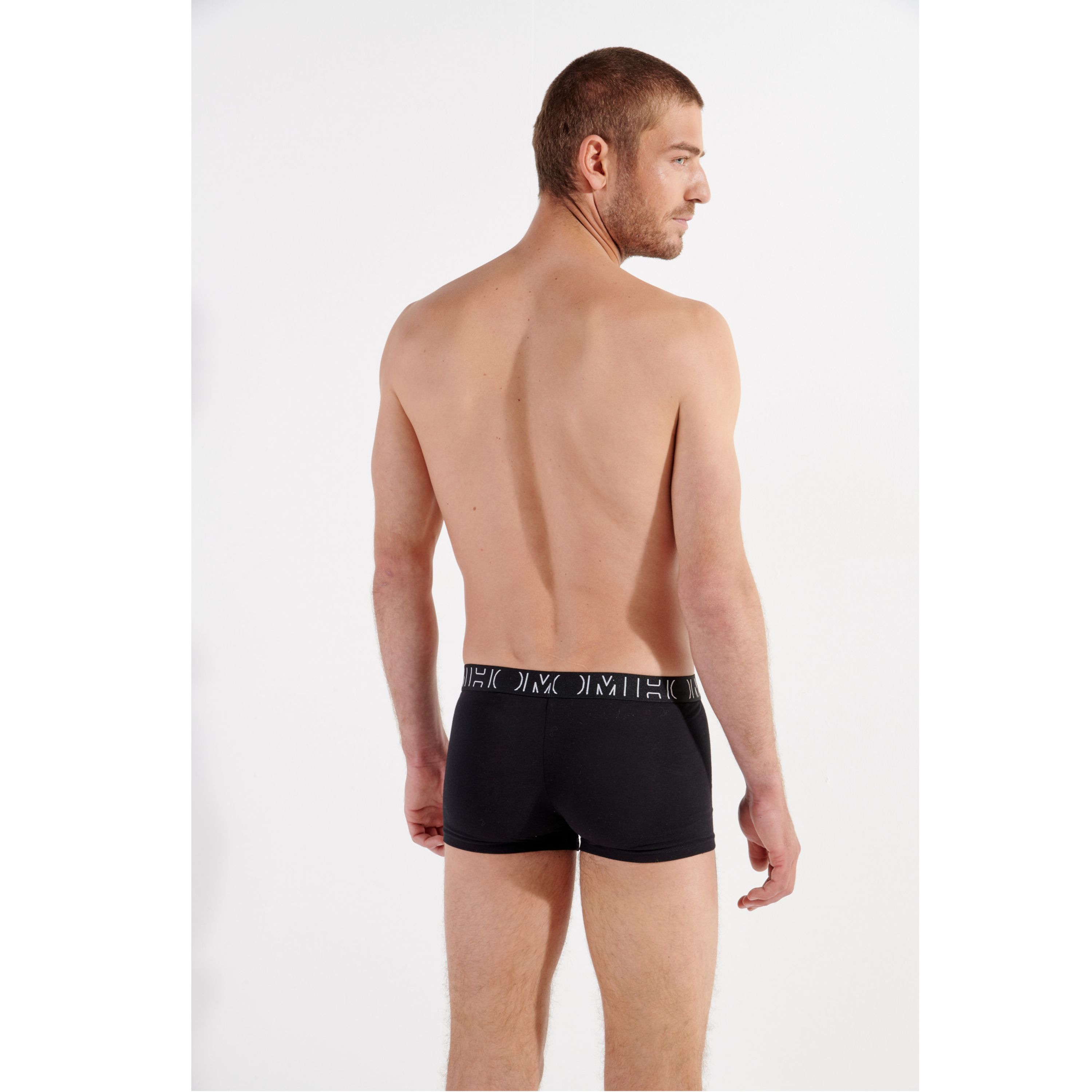 Мужские трусы боксеры набор из 3-х штук (черные, черные с принтом, серые ) HOM GINO #2 Boxer Briefs 3p 402732_40T033 фото 9