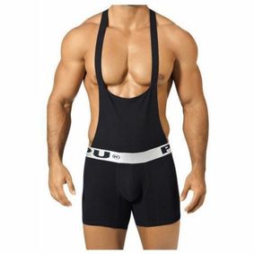 Фото Мужские трусы комбинезон PPU Underall Color Black 1315