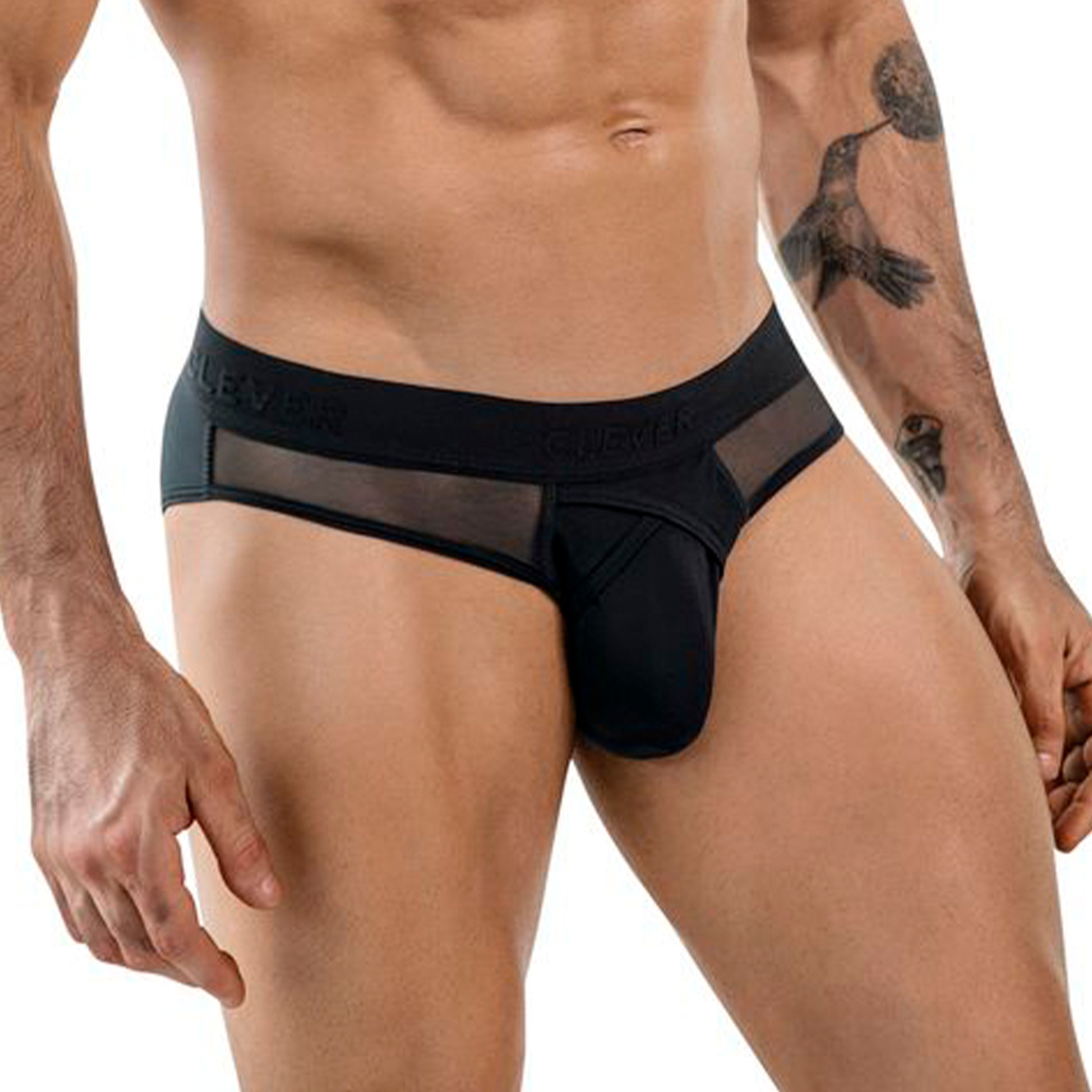 Мужские трусы брифы черные с сеткой Clever Moda EROS BRIEF 184911 фото 2