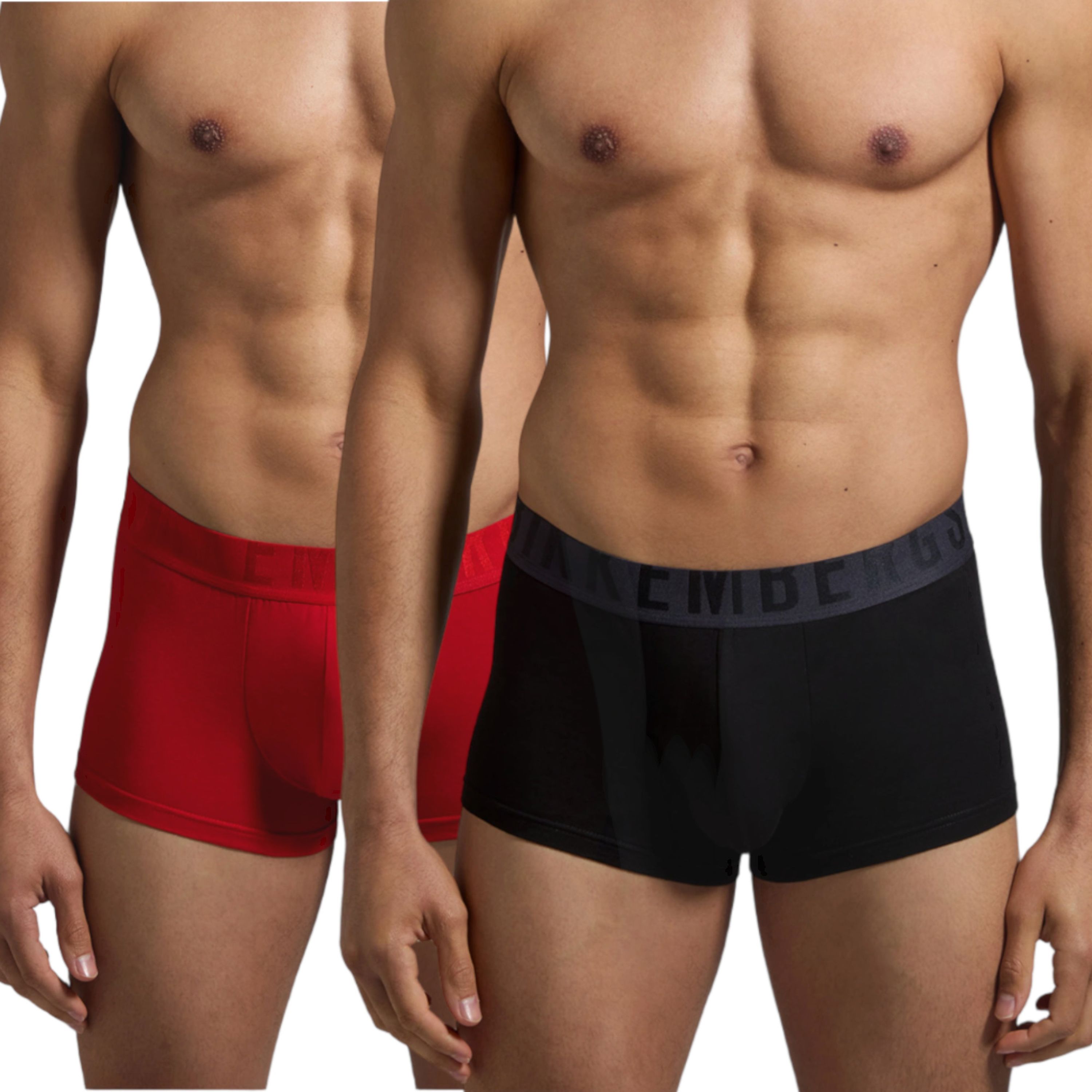 Мужские трусы хипсы (черный, красный) набор 2 в 1 Bikkembergs CUT BKK51UTR22BI/2 фото 1