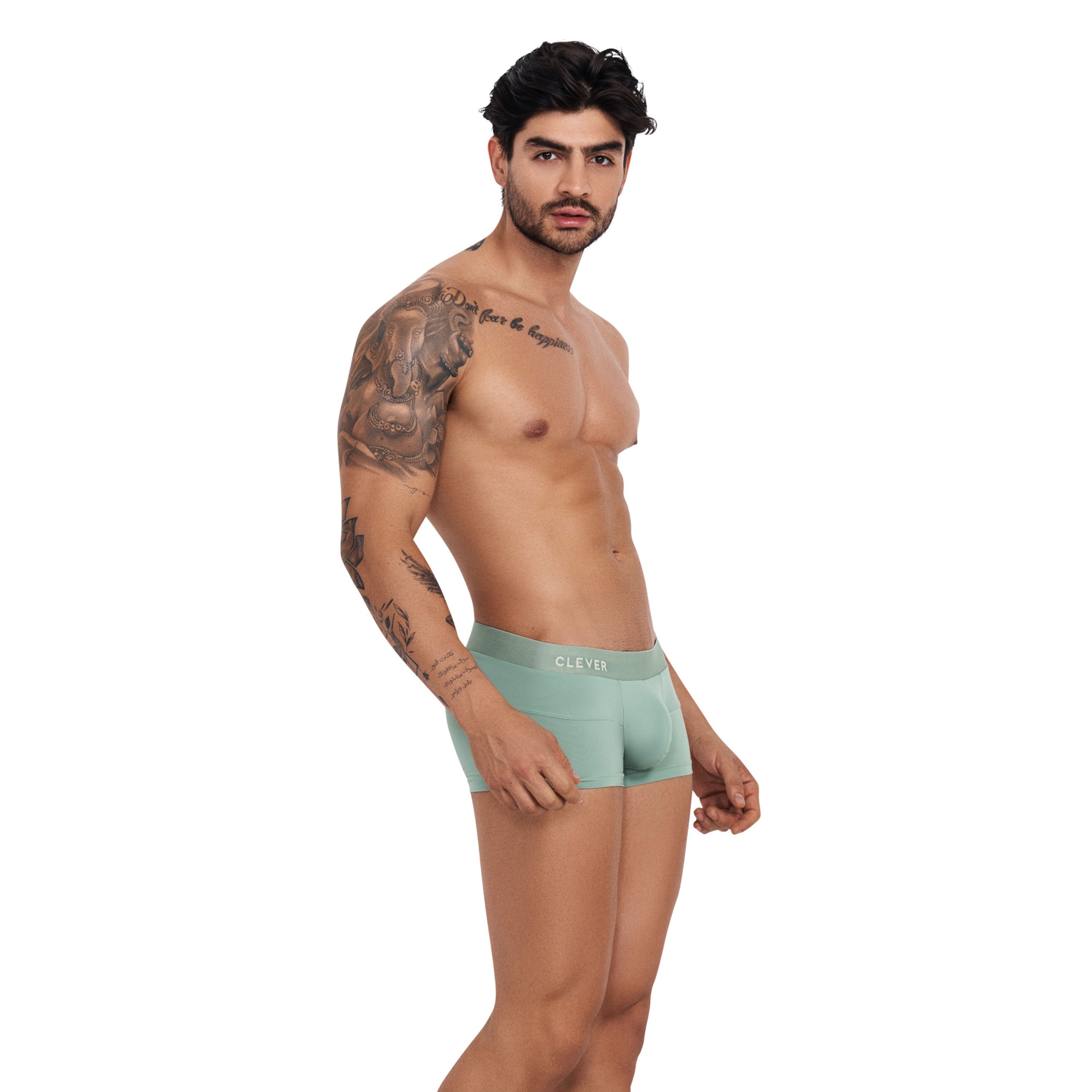 Мужские трусы хипсы зеленые Clever CURSE BOXER 126110 фото 2