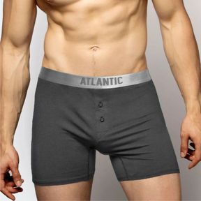 Фото Мужские трусы боксеры графитовые ATLANTIC Pima Cotton BMB-005