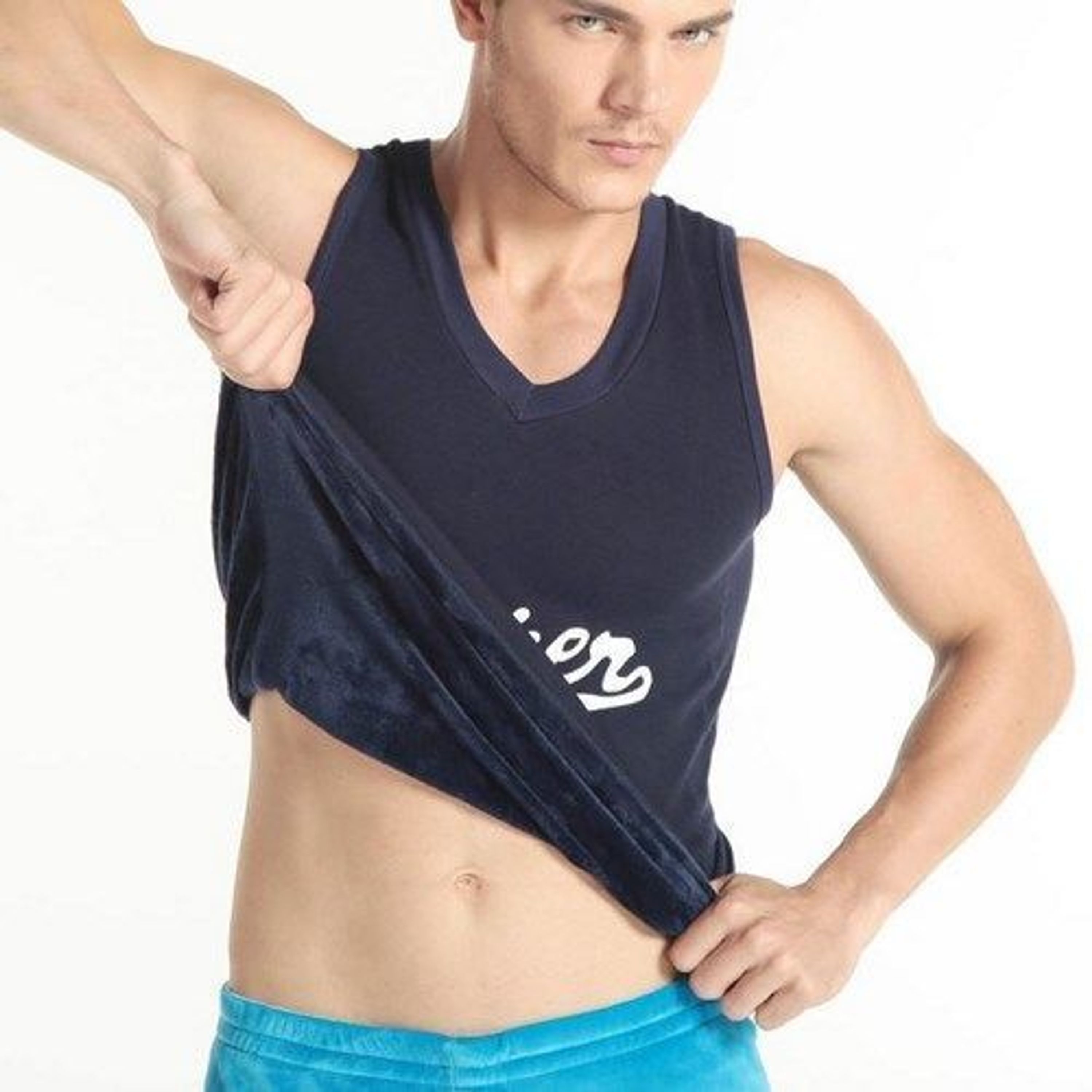 Мужская майка c начесом темно синяя Superbody TOP DARK BLUE 18459 фото 2