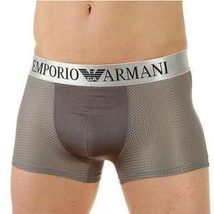 Фото Мужские трусы боксеры серые Emporio Armani в сетку