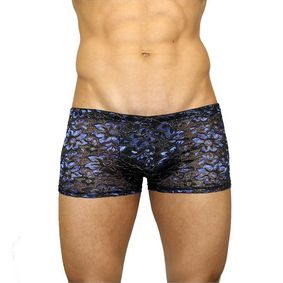 Фото Мужские трусы боксеры черные с принтом Romeo Rossi Black Flower Boxer RR00218