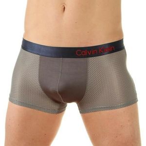 Фото Мужские трусы боксеры серые Calvin Klein Boxer со вставкой