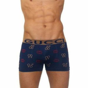 Фото Мужские трусы бесшовные боксеры синие Gucci