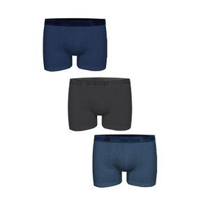 Фото Набор мужских трусов боксеров 3в1 (синие, темно-серые) JOHN FRANK JF3BPBLONG01