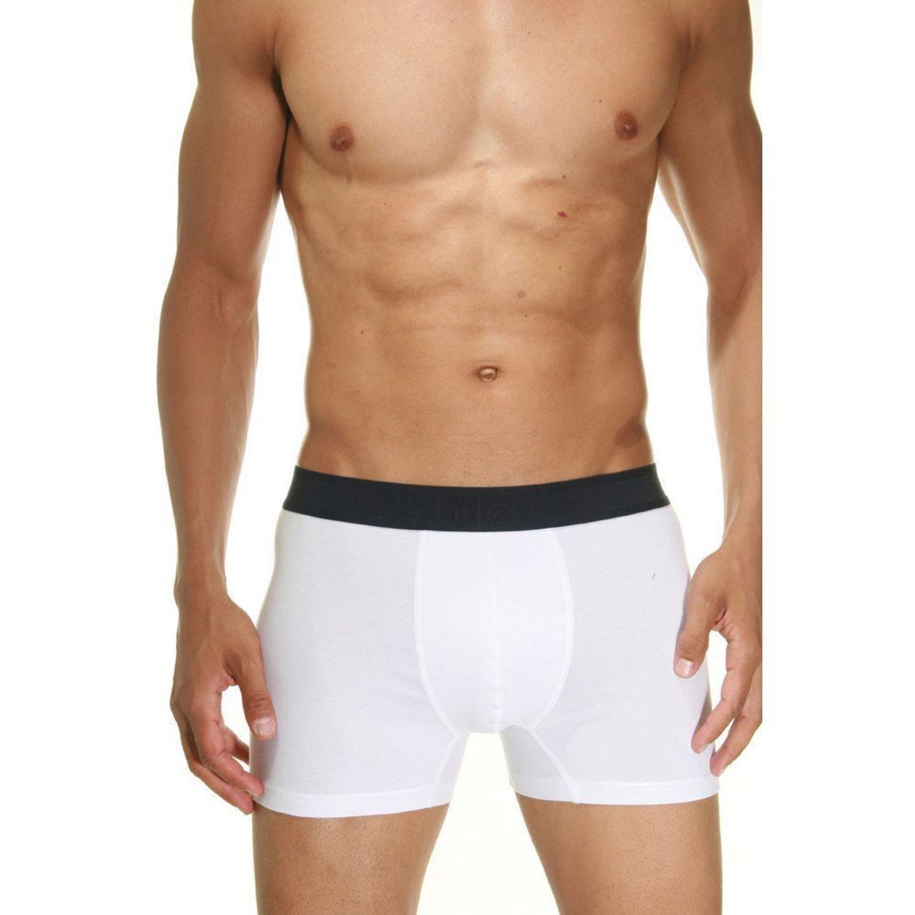 Набор мужских трусов боксеров 3в1 (белые, темно-синие, белые с принтом) DARKZONE DZN9011 фото 1